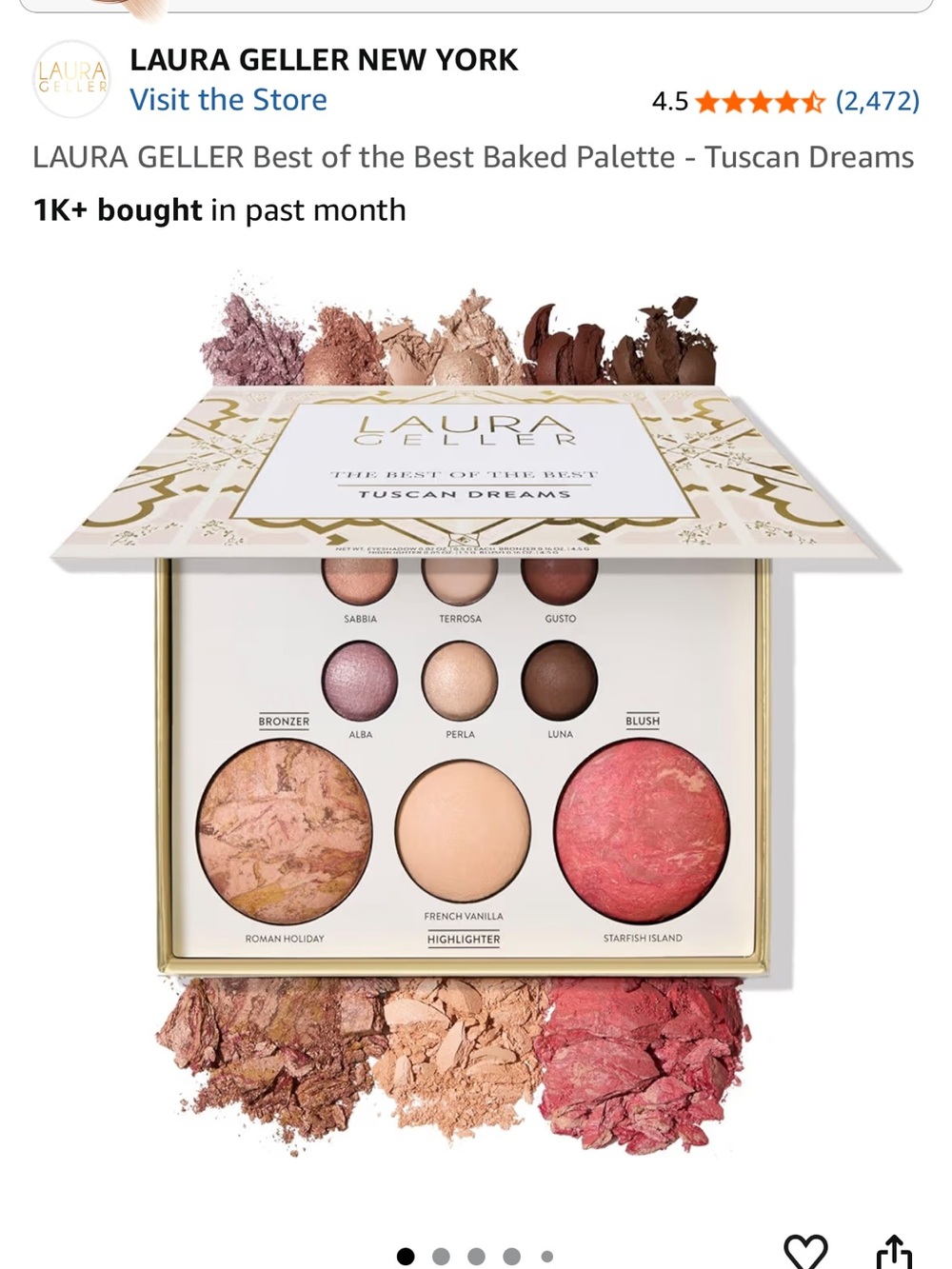 Laura Geller Tuscan Dreams Palette in Cream, Gold & Beige